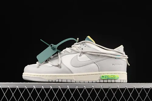 All Categories Nk SB Dunk Series Nk SB Dunk Low Low-top sneakers J version OF x Nk Dunk Low OW Gray SB smashed backboard fashion casual sneakers DM1602-117